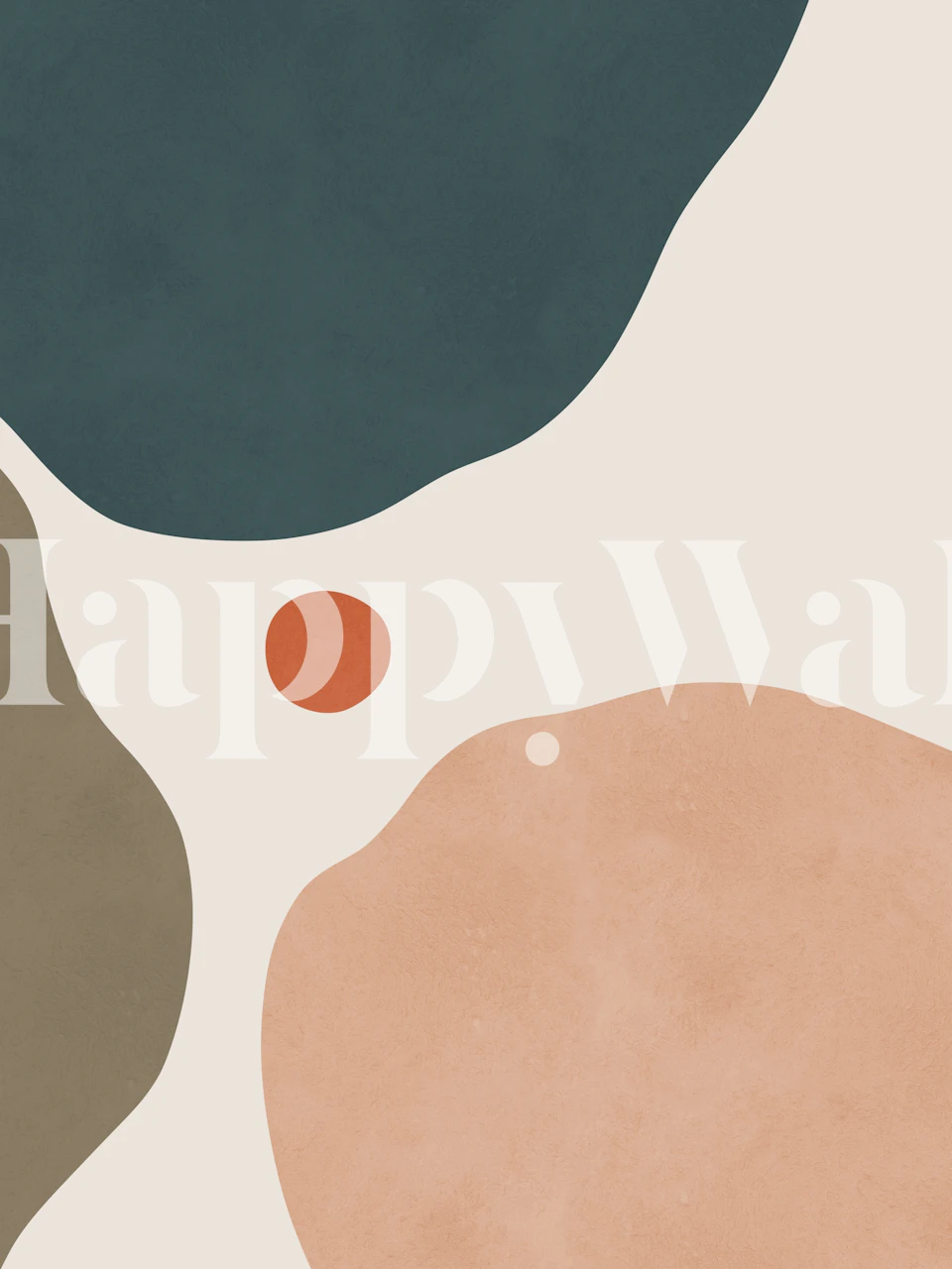 Expressive curved shapes tapa in a room