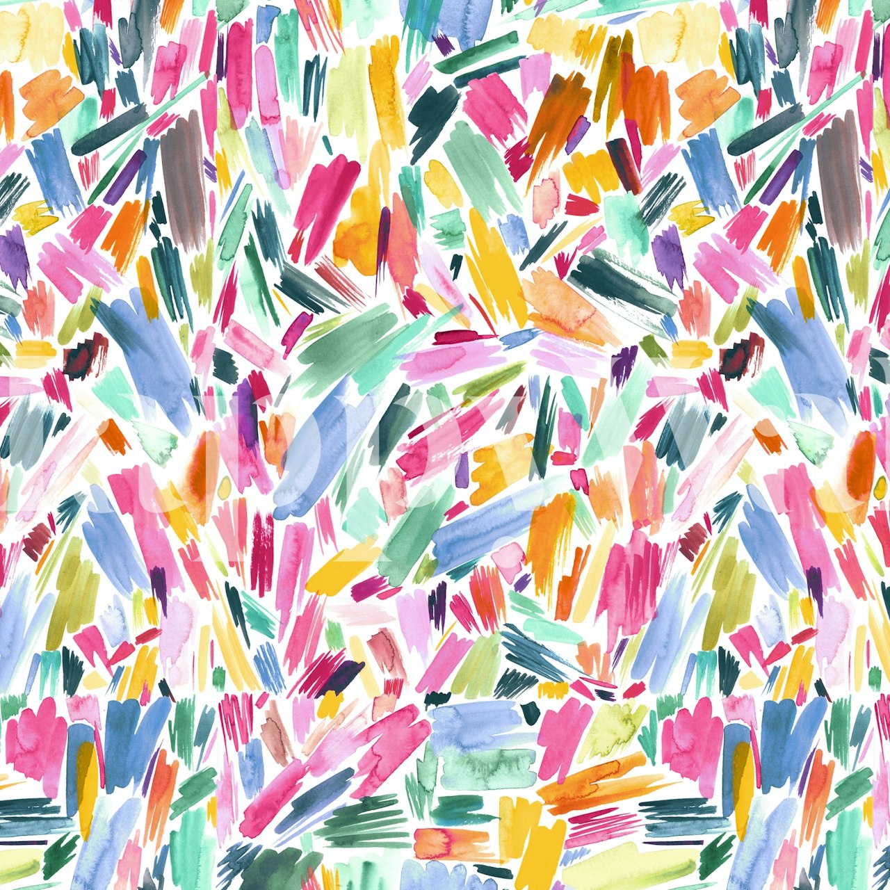 Diseño de papel pintado Abstract Brushstrokes en una habitación