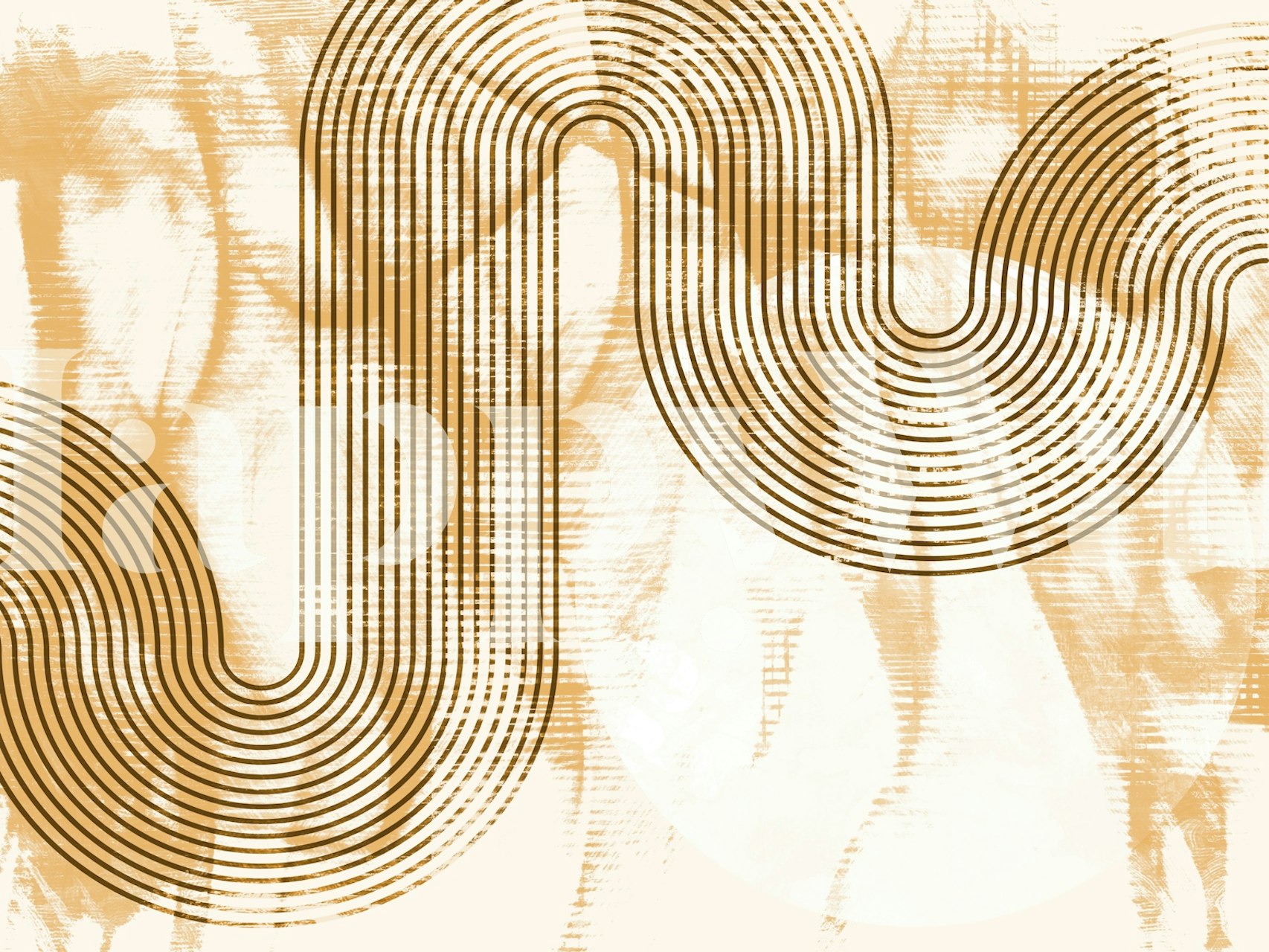 Papier peint Wave design dans une pièce élégante