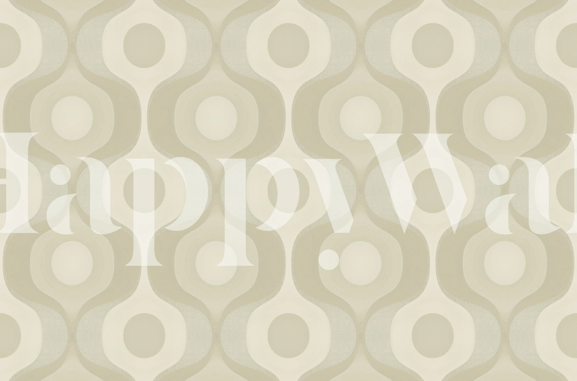 Wave design wallpaper in a stylish room