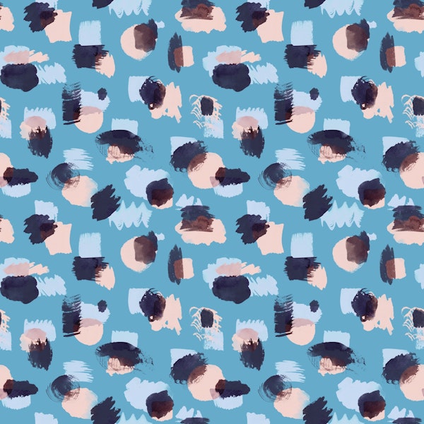 Abstract Stains Blue