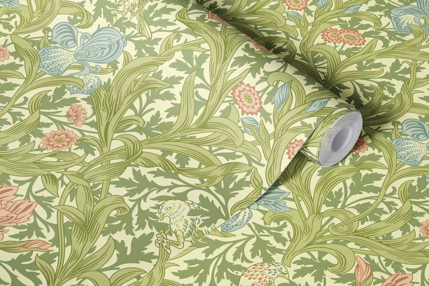 Victorian Irises pattern 2 wallpaper roll