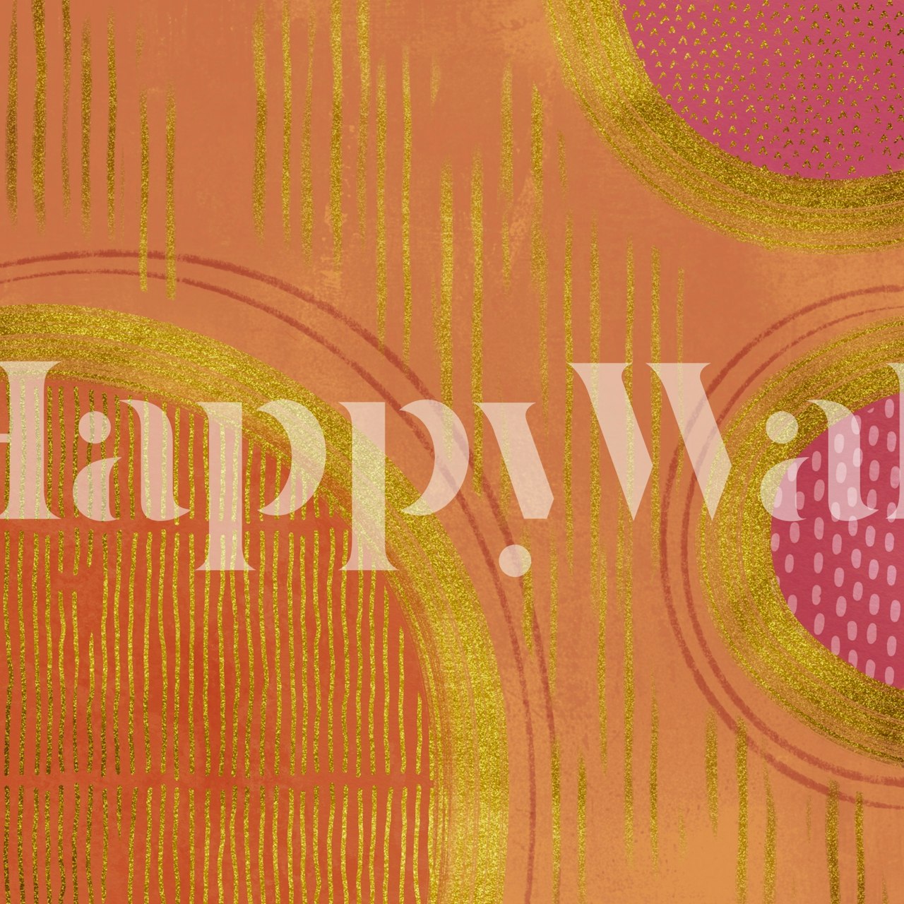 Golden Flow Warm Mixed Media Abstract wallpaper