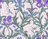 Victorian Irises pattern 8 tapetit