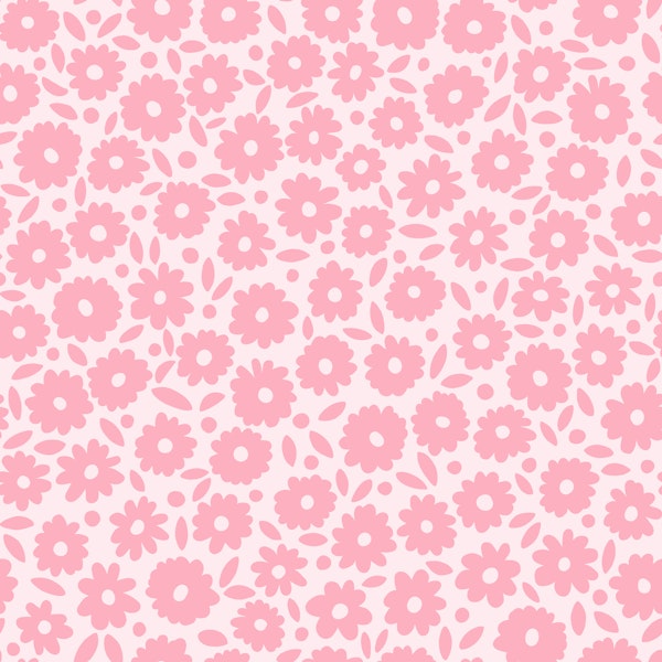 Cute Scandi Ditsy Daisy - Pinks 2