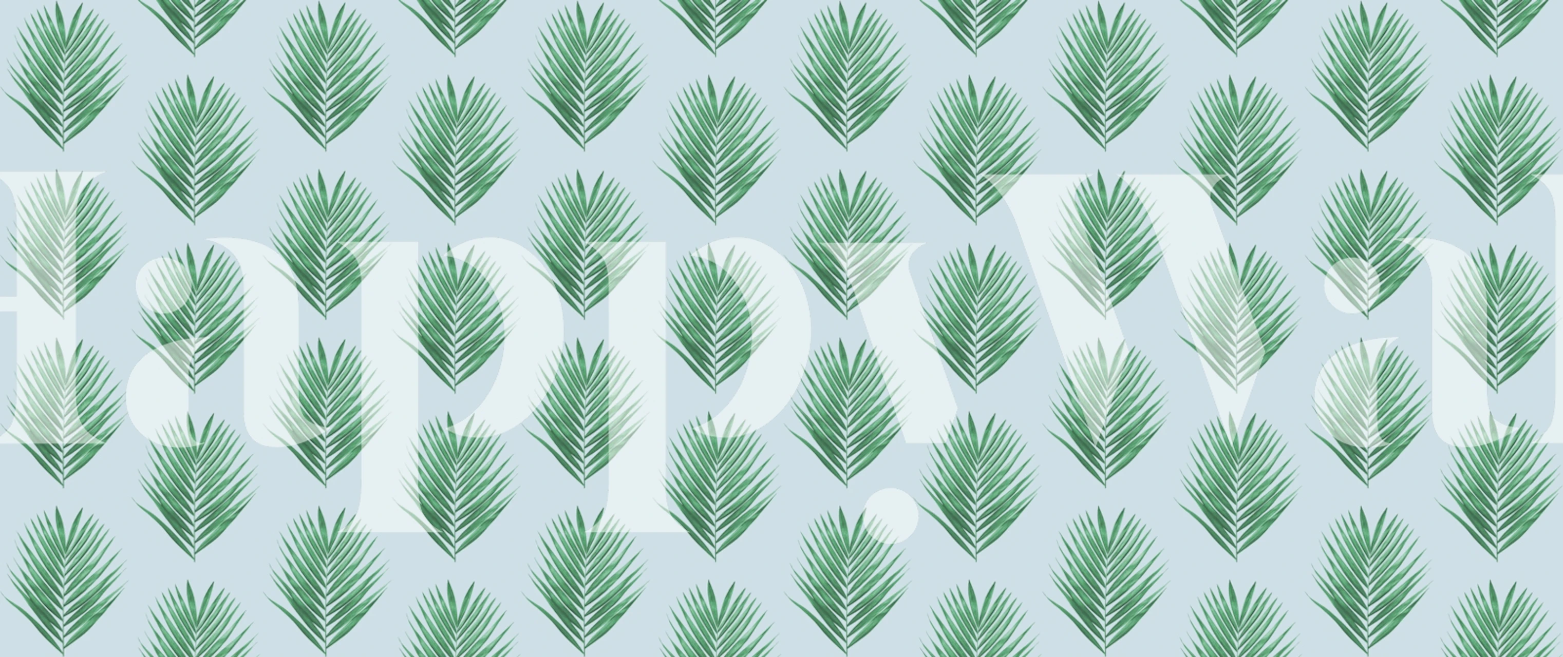 Tropical pattern tapet i et rom