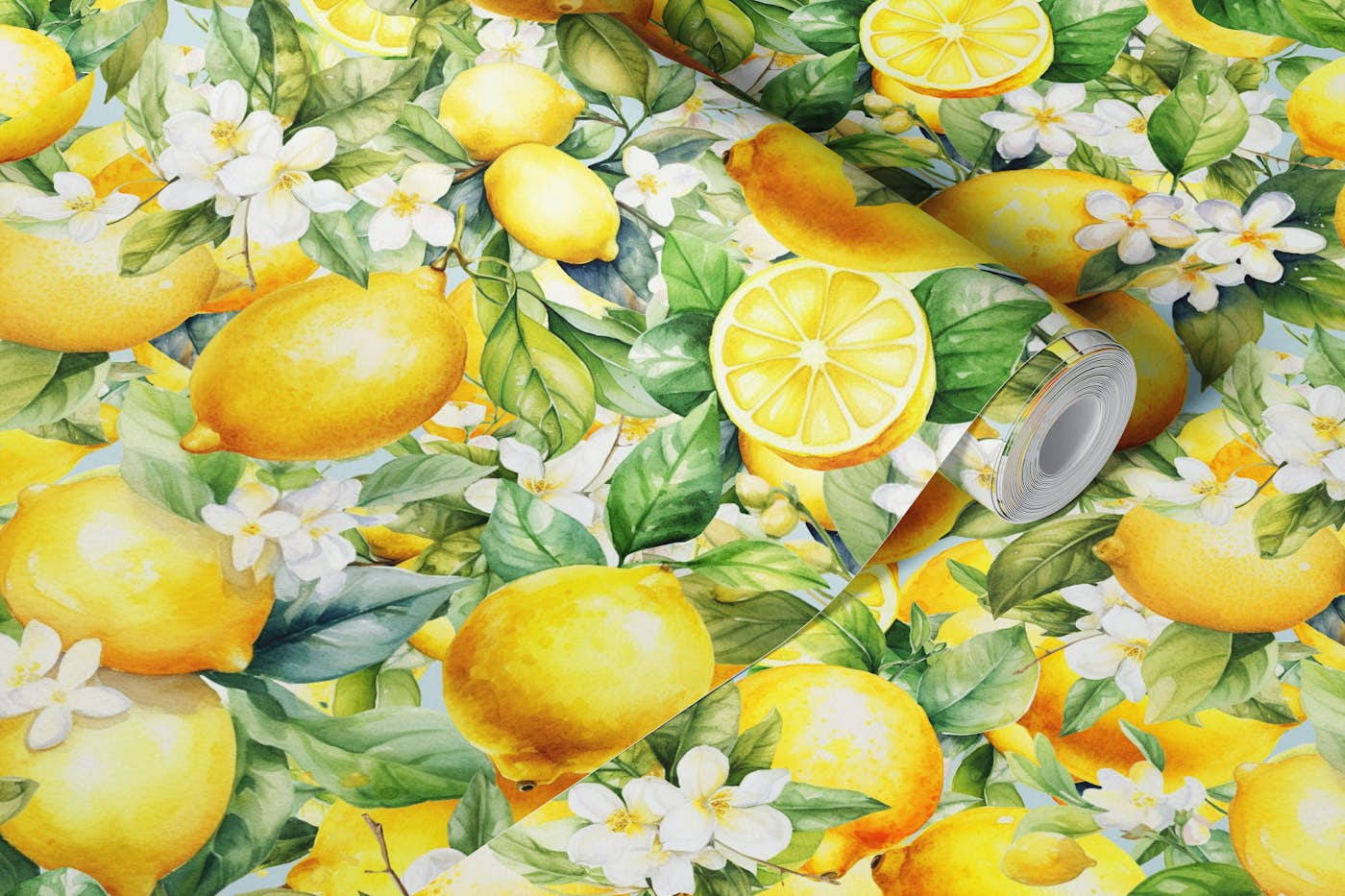 Lemon Blossoms 1 wallpaper roll