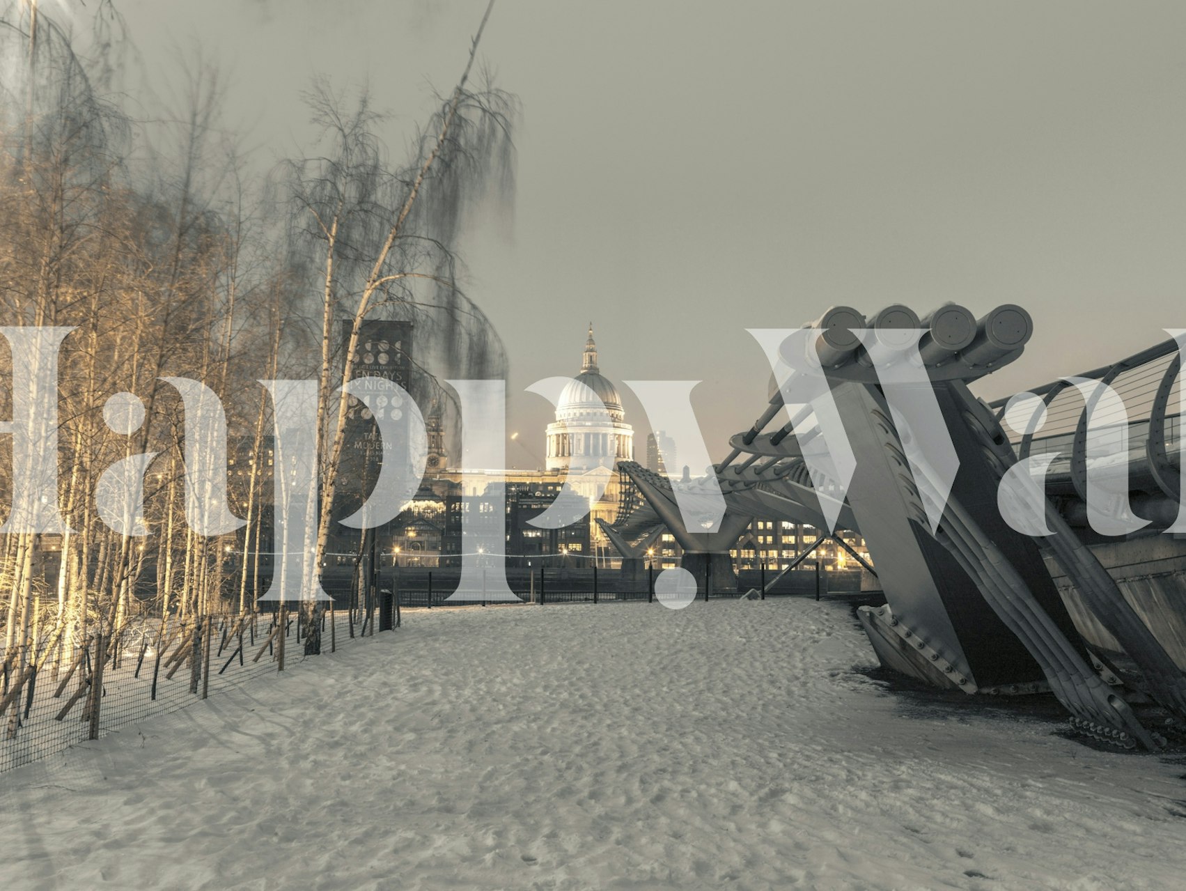 St. Paul's Cathedral und Millennium Bridge Tapete