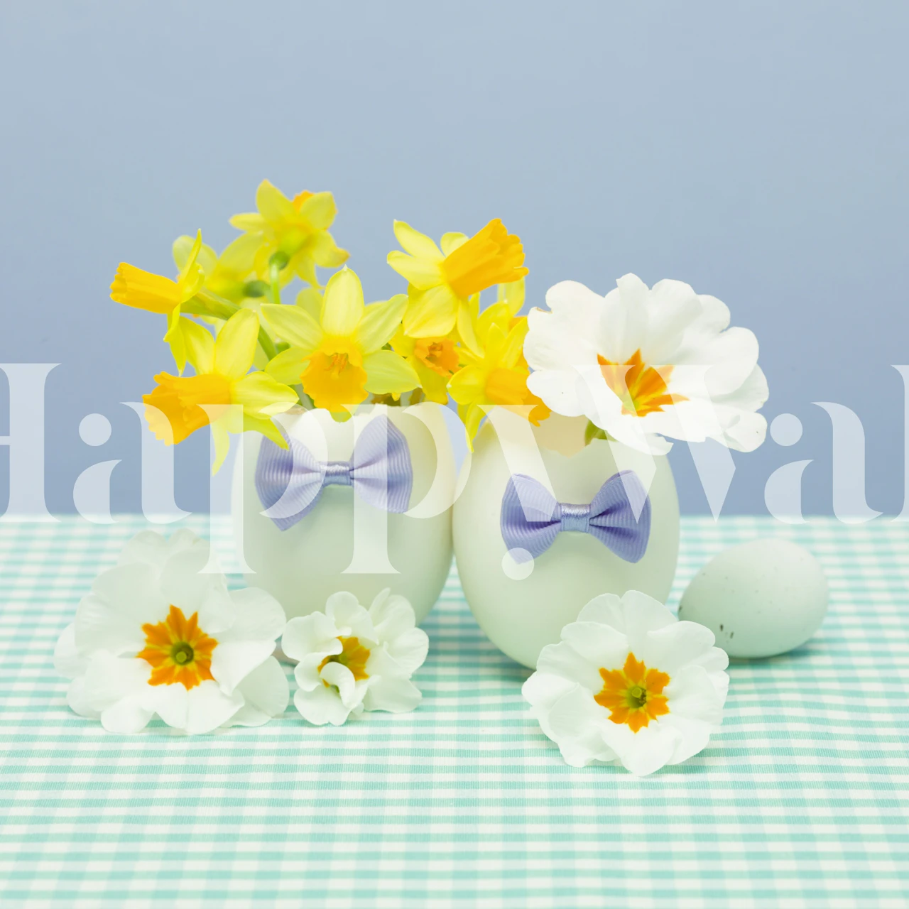 Färgglad blommig tapet i ett rum