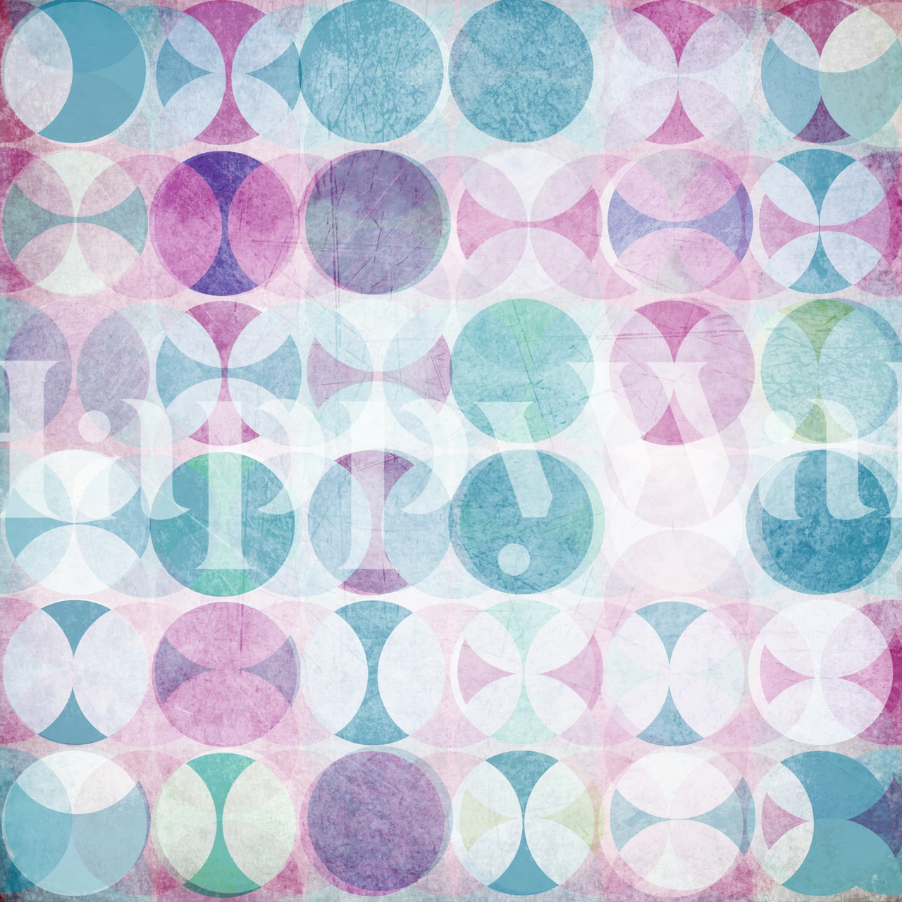 Abstract geometric circle pattern wall mural in pastel colors