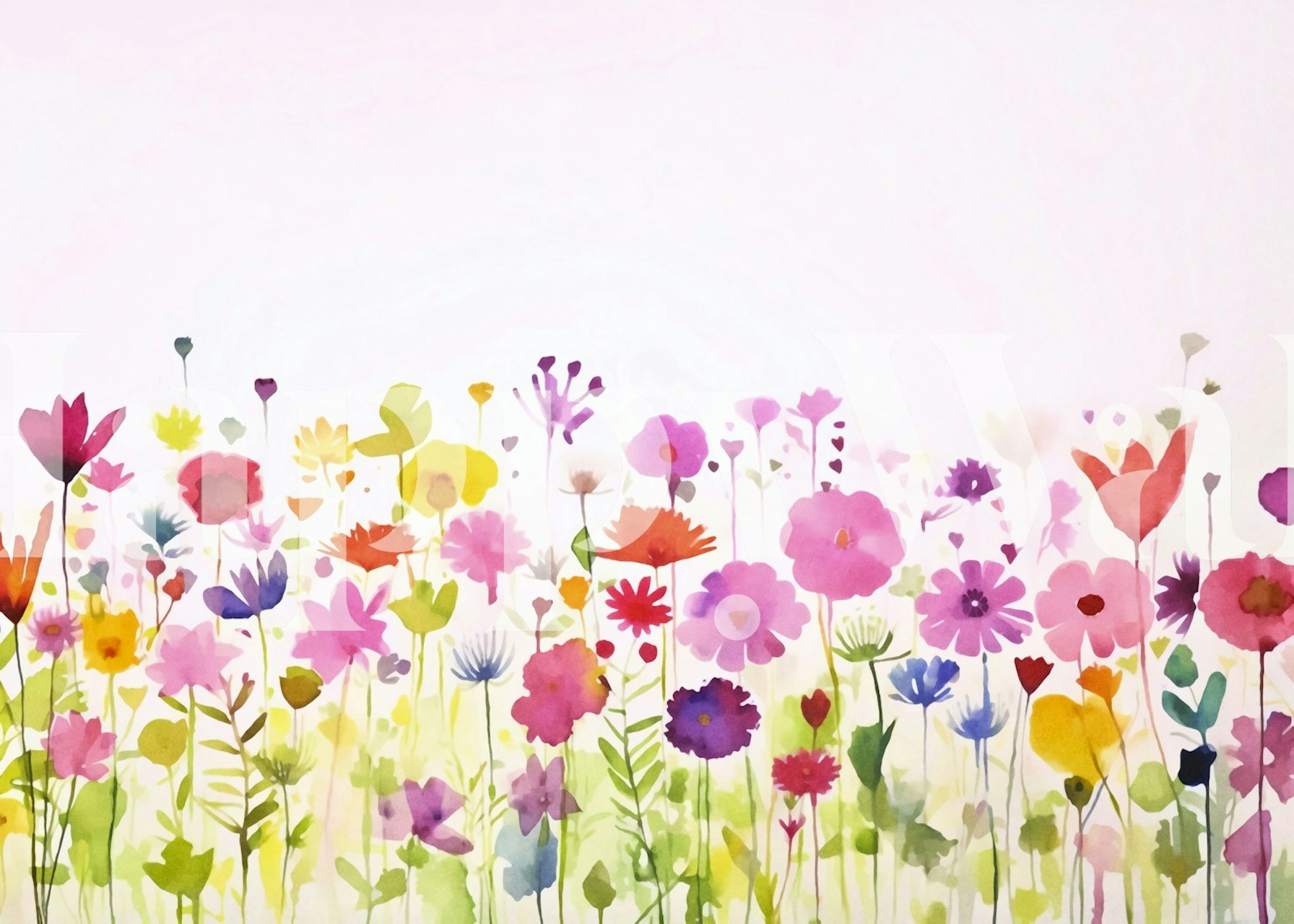 Colorful multicolor floral watercolor wallpaper