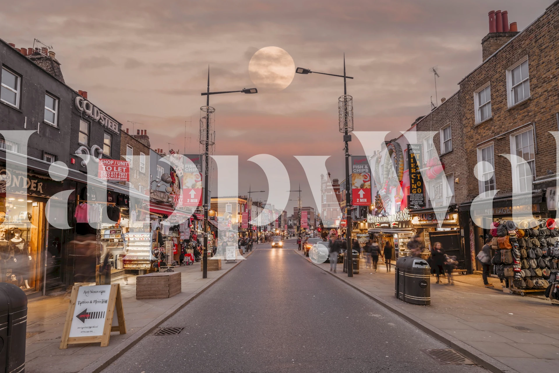 Camden High Street tapeta miejska w pokoju