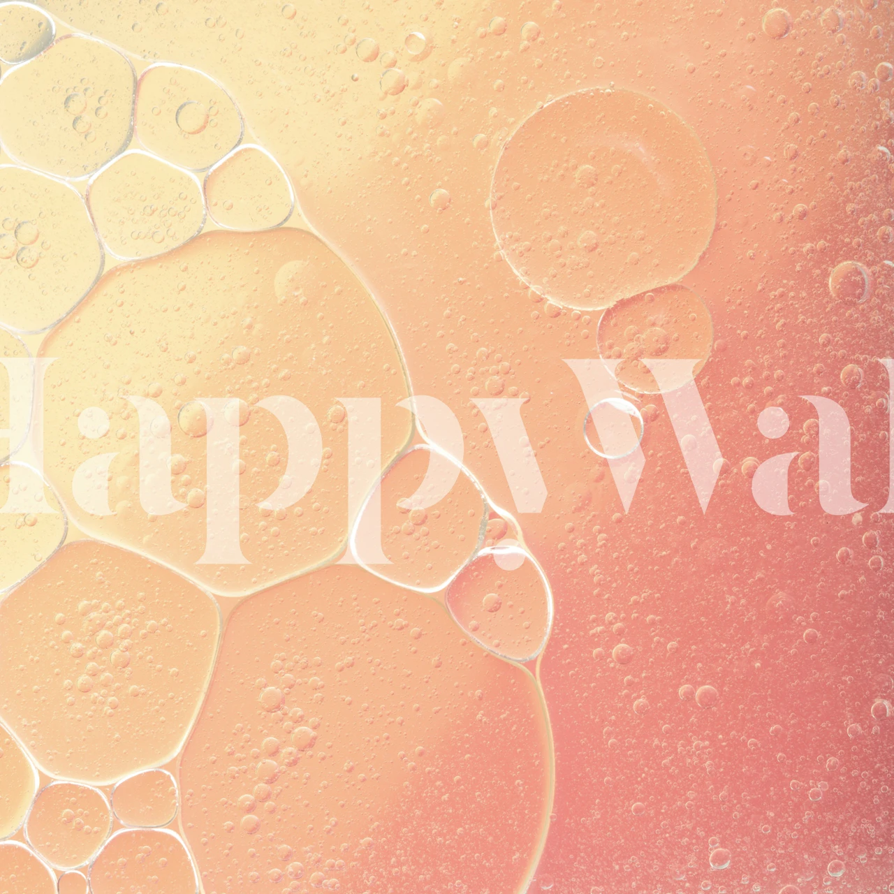 Abstract bubble patterns in soft peach and pink tones wallpaper