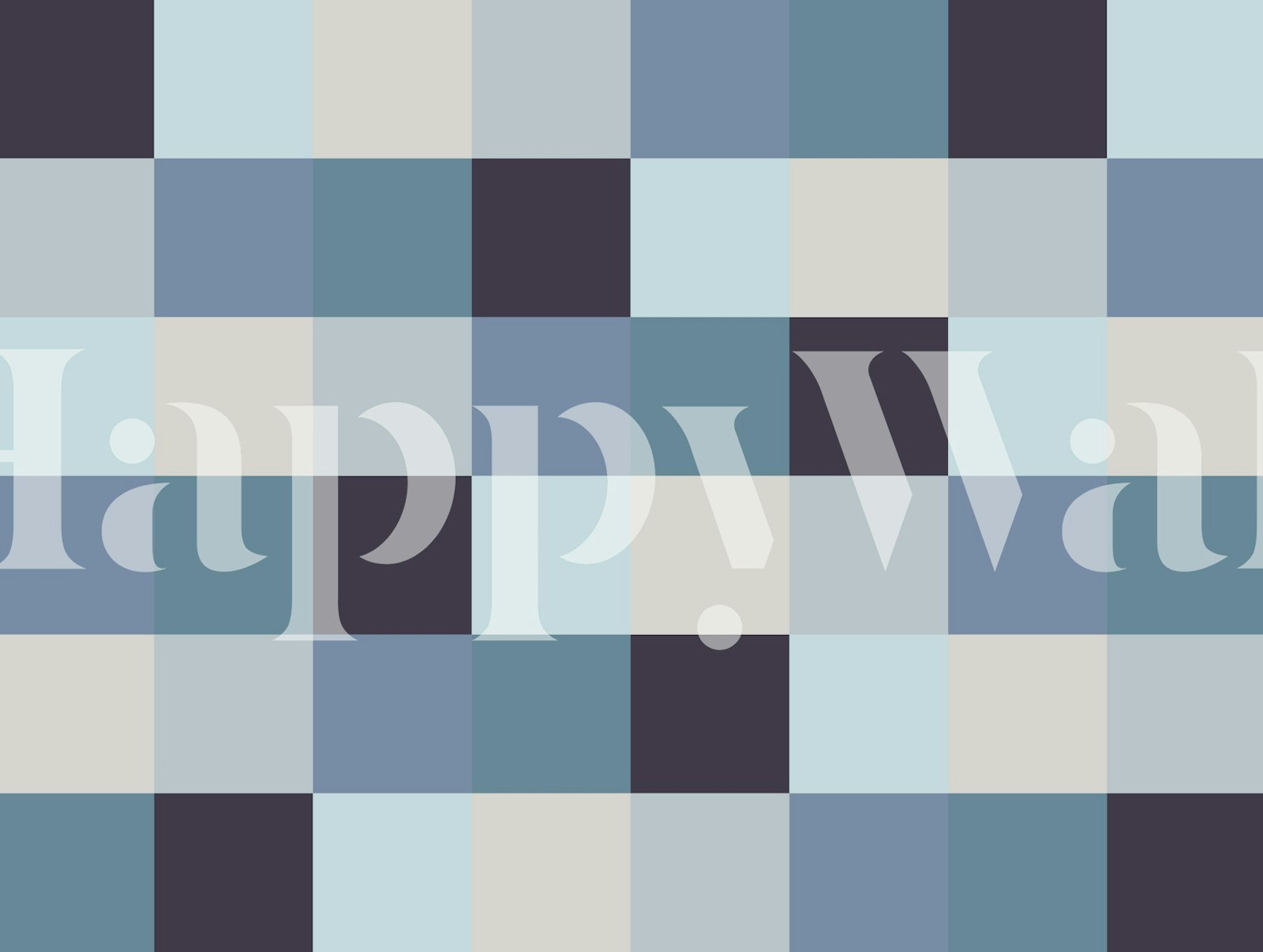 Modern Check 3 Tapete in einem Raum angezeigt