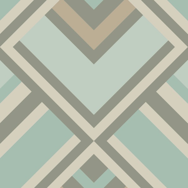 Retro diamond graphic pale aqua beige