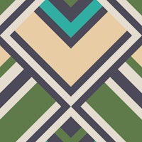 Retro diamond graphic green tapete