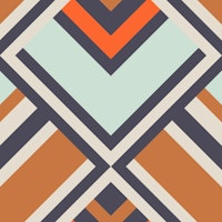 Retro diamond graphic cognac tapete