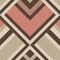 Retro diamond graphic rosewood beige tapete