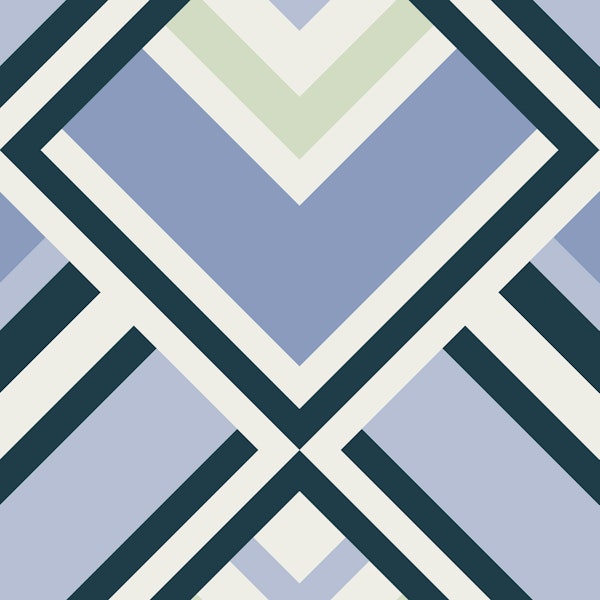 Retro diamond graphic blue