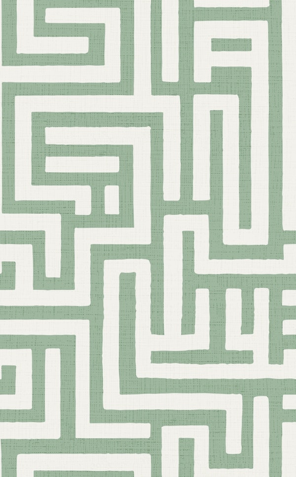 Maze - textured soft green and off-white