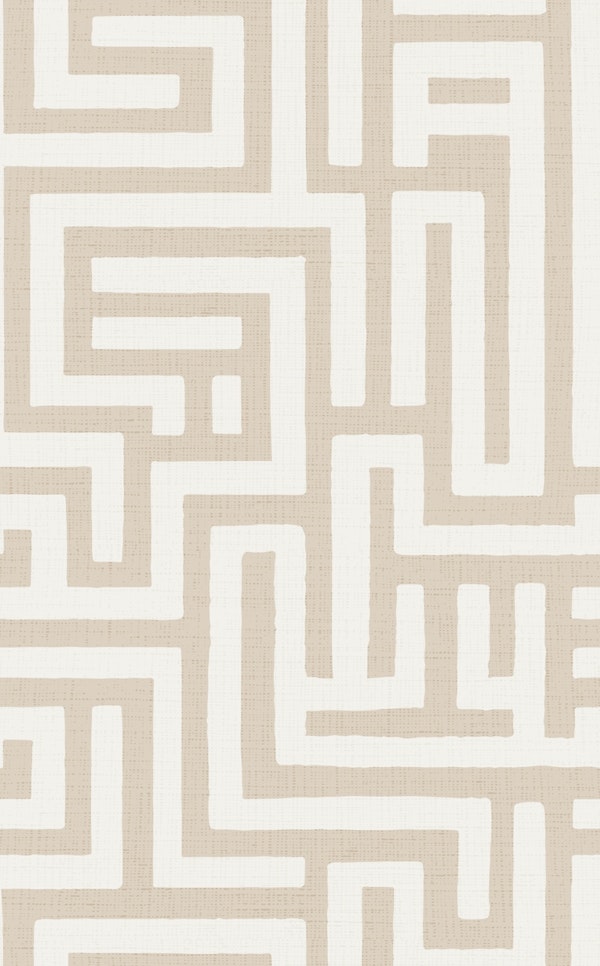 Maze - textured beige and off-white