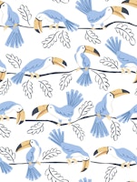Toucan stripe - blue tapete