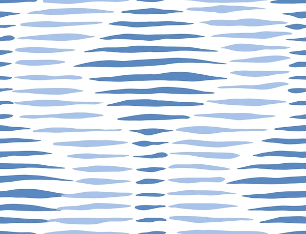 Boho ogee stripes - blue and white