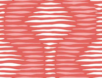 Boho ogee stripes - vibrant coral tapetes