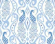 Ikat style Peacock - blue