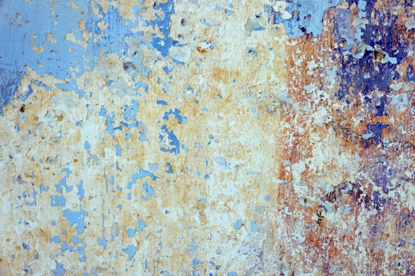 Weathered blue wall