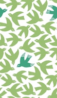 Papercut birds - green wallpaper