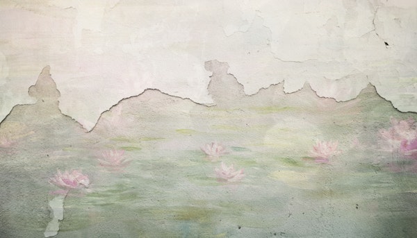 Lotus Dream Vintage Wall