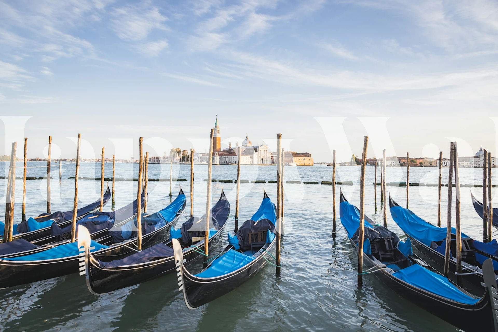 Venice Italy gondolas tapet i et rom