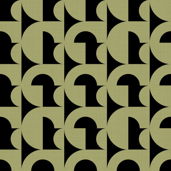 Mid-Century Linen Collage Pattern