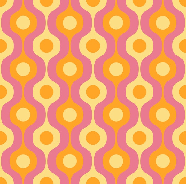 Happy Large Abstract Geo Waves