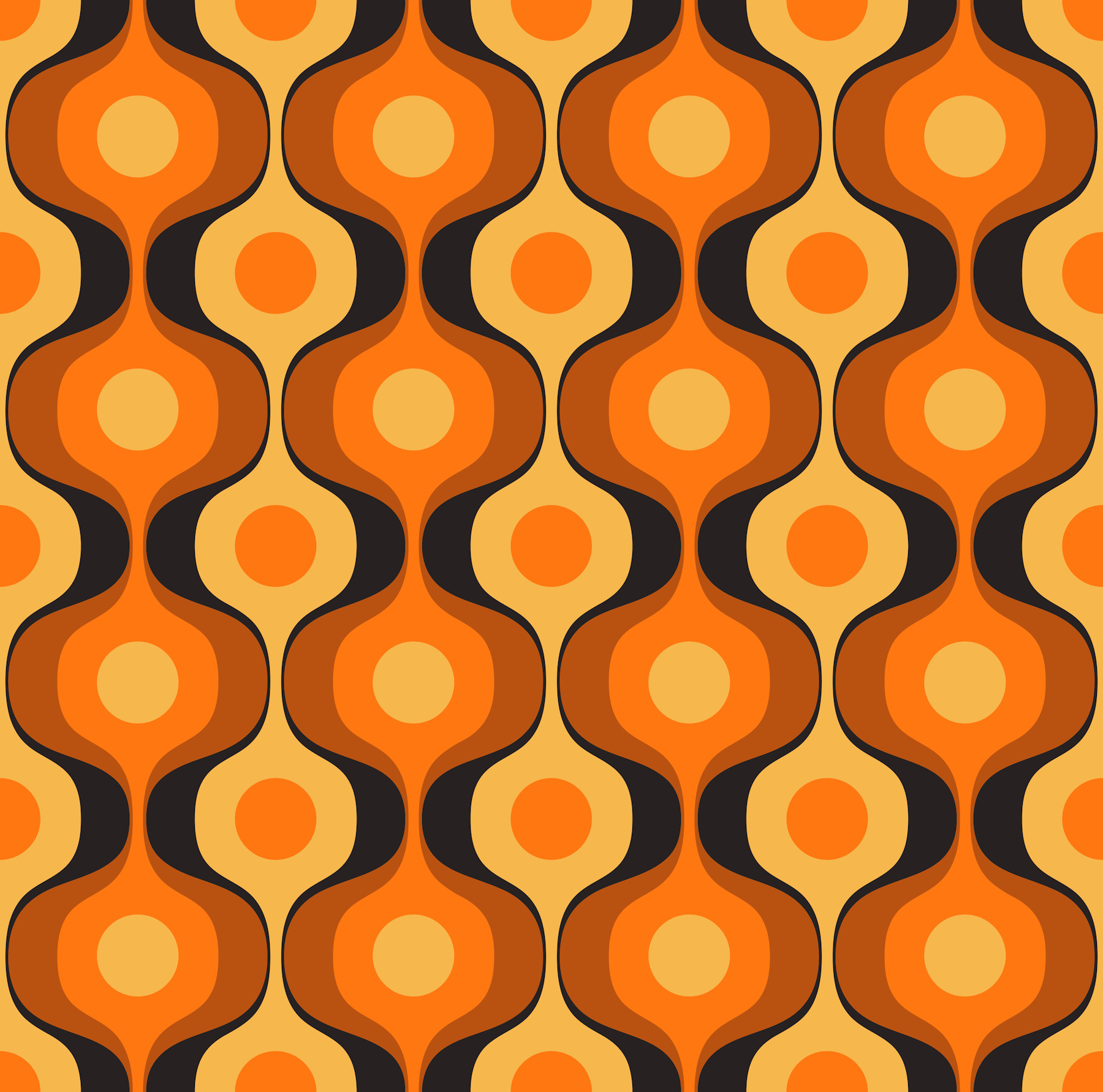 Large Abstract Geo Waves Pattern - Happywall