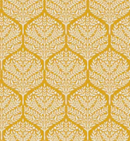 Folkart forest trees - mustard tapet