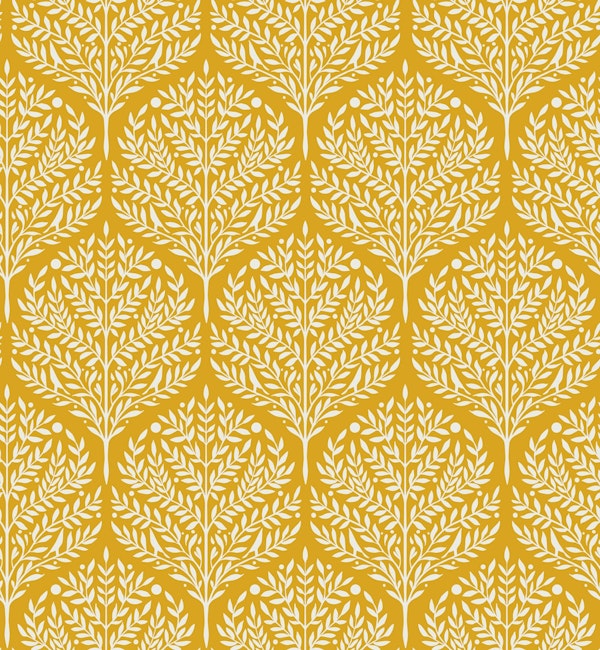 Folkart forest trees - mustard