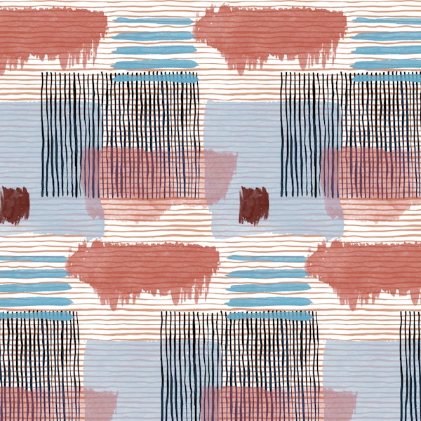 Abstract Geo Striped Red