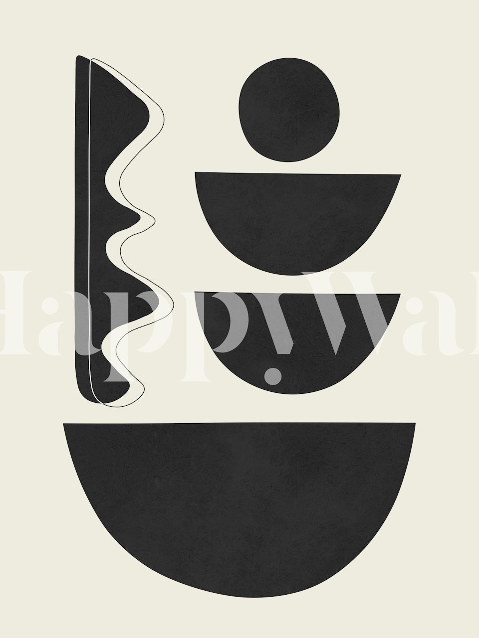 Black and white geometric shapes wallpaper