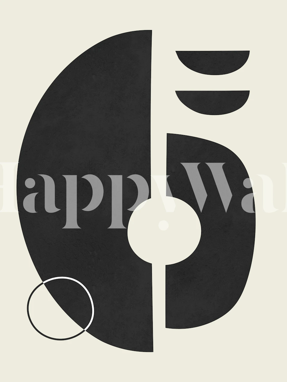 Modern abstrakt tapet i ett rum