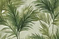 Lush Green Palm Fronds papel pintado