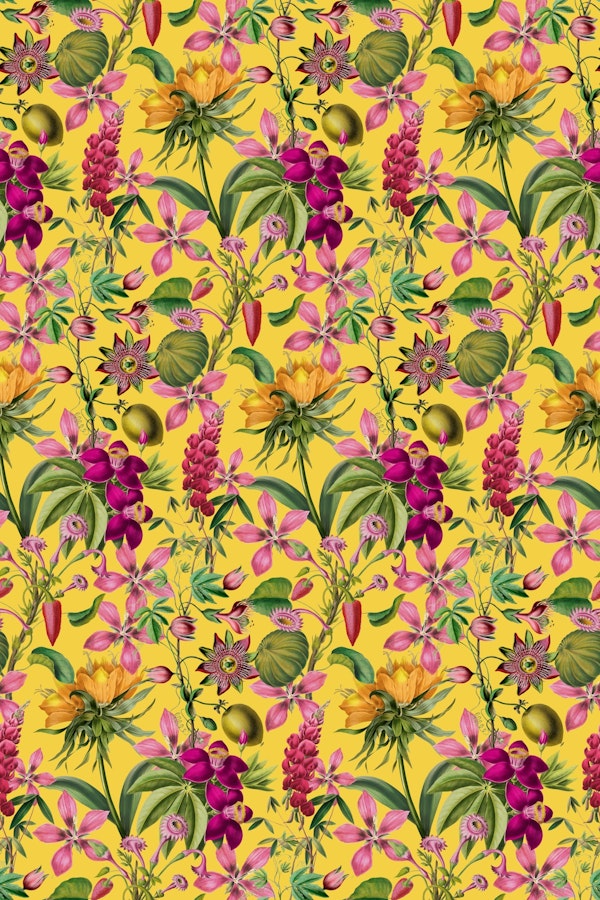 Tropical Bloom Serenade Exotic Flora Yellow