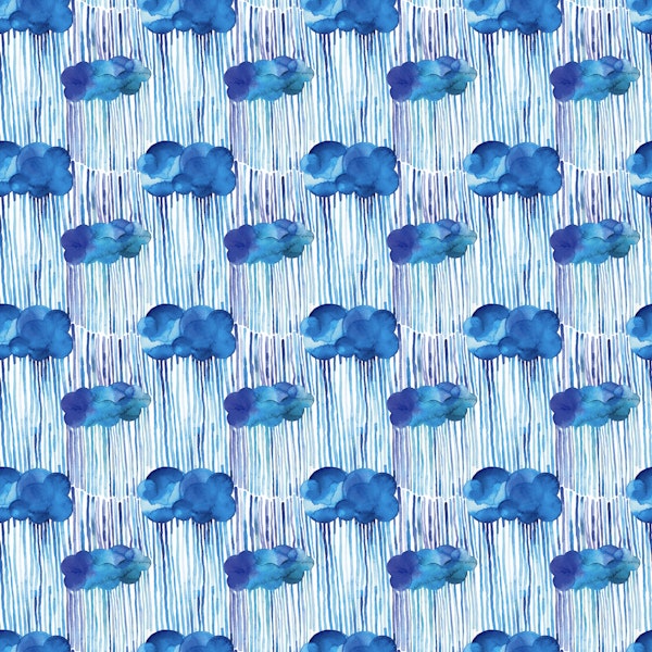 Watercolor Raining Clouds