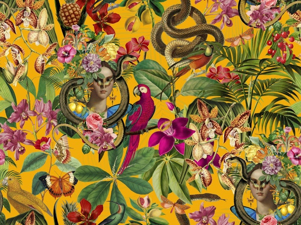 Snake Princess Magic Tropical Garden Yellow