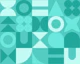 Ocean Mid Century Retro Geometric Shapes