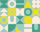 Tropics Mid Century Retro Geometric Shapes