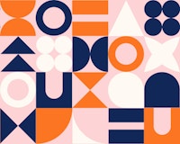 Socialite Mid Century Retro Geometric Shapes carta da parati