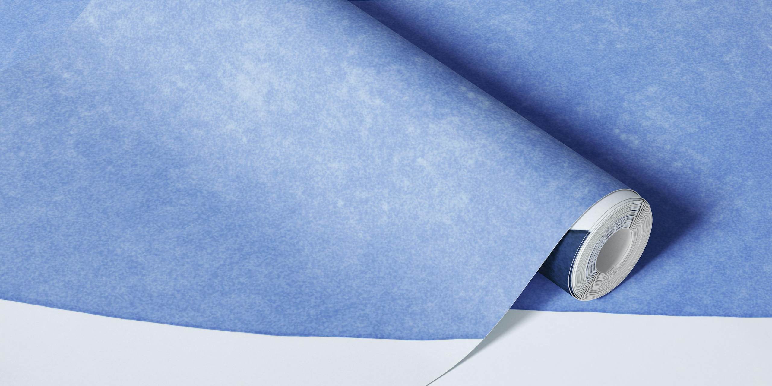 Carta da parati blu denim con forme arrotondate