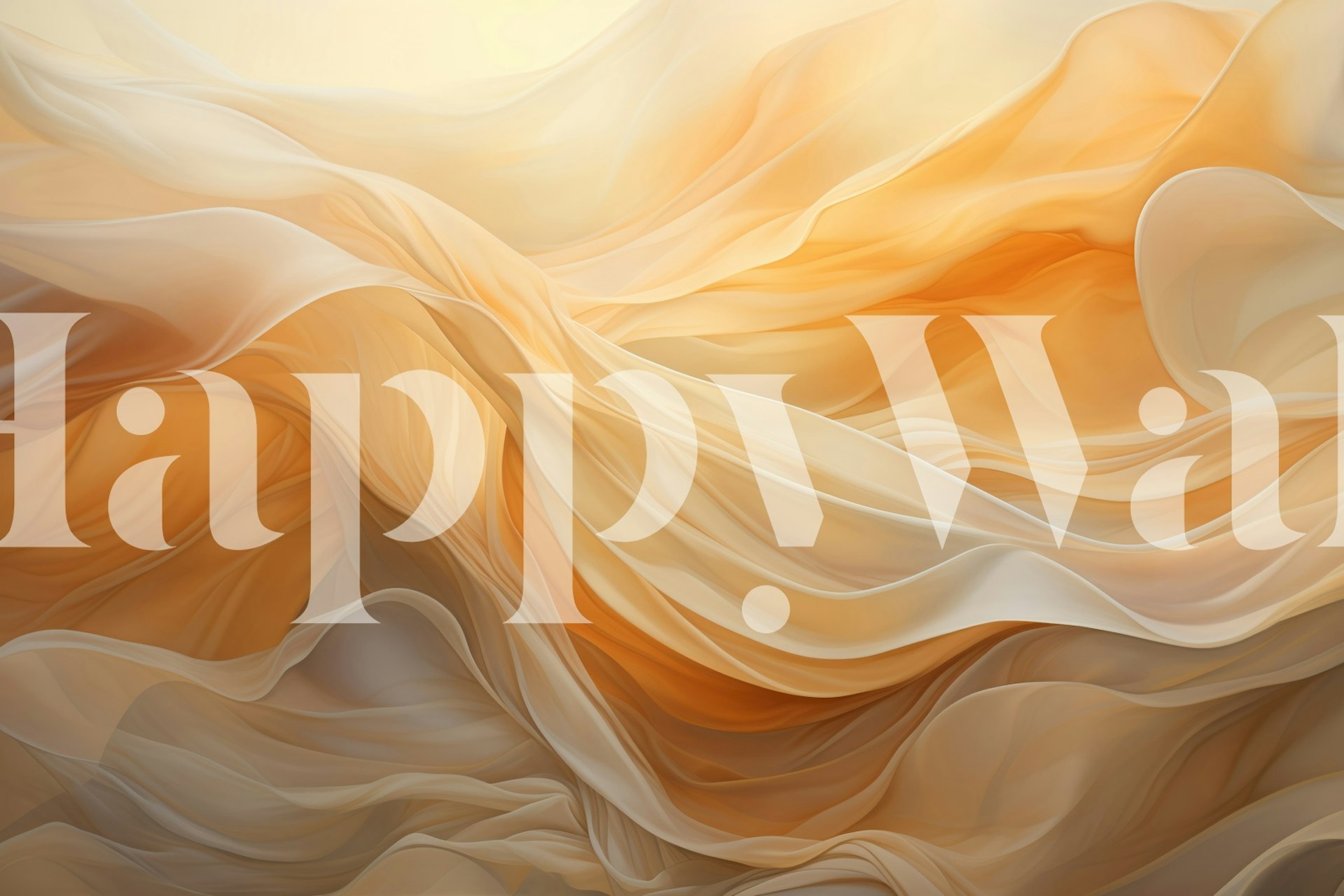 Ethereal Fluid Dreams Yellow and Grey tapeta w pokoju